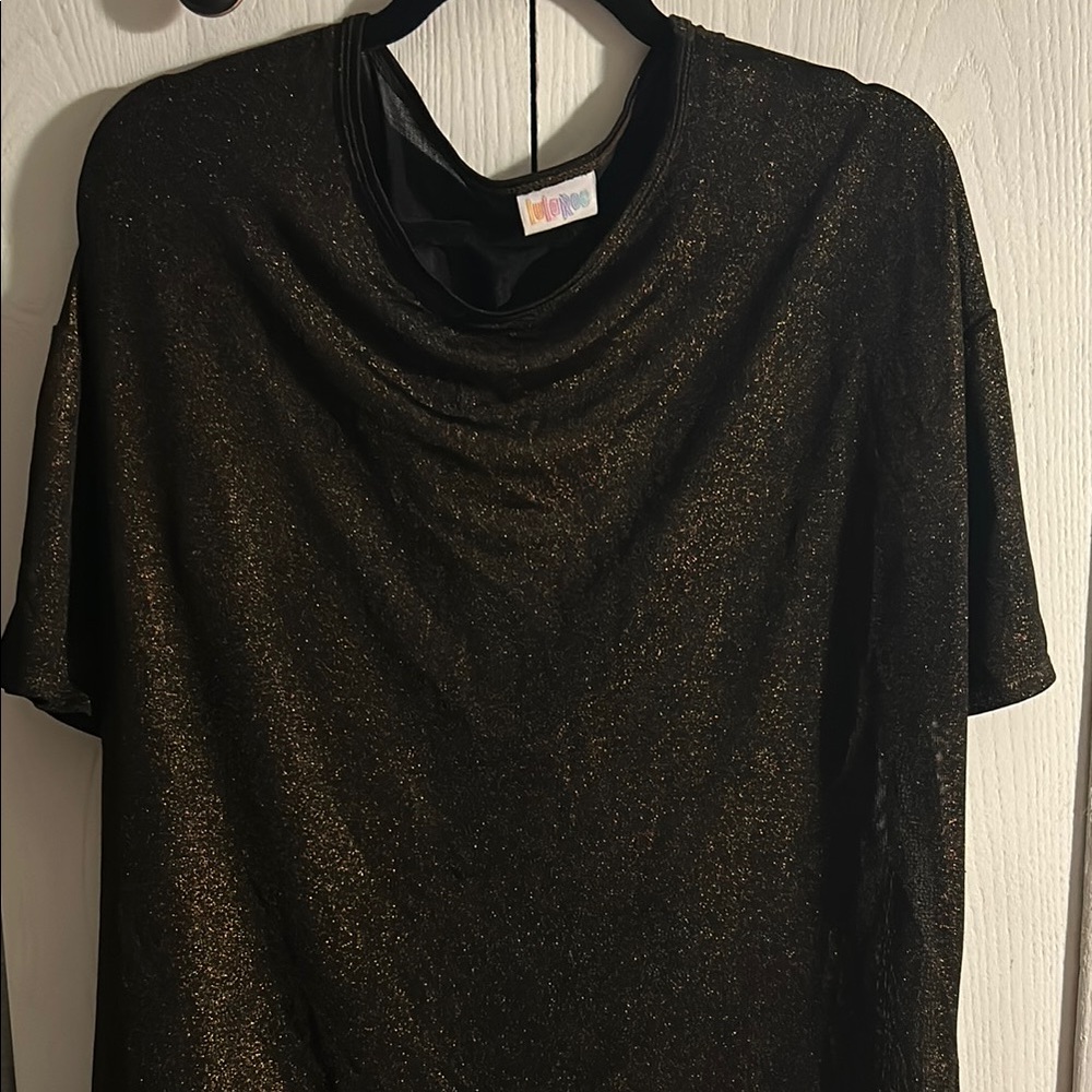 Shimmering Black and Gold Top